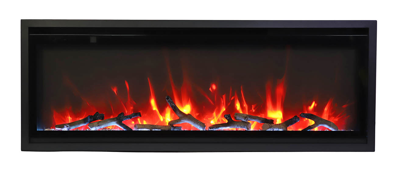 Remii 45" Extra Slim Indoor Only Electric Fireplace with Black Steel Surround