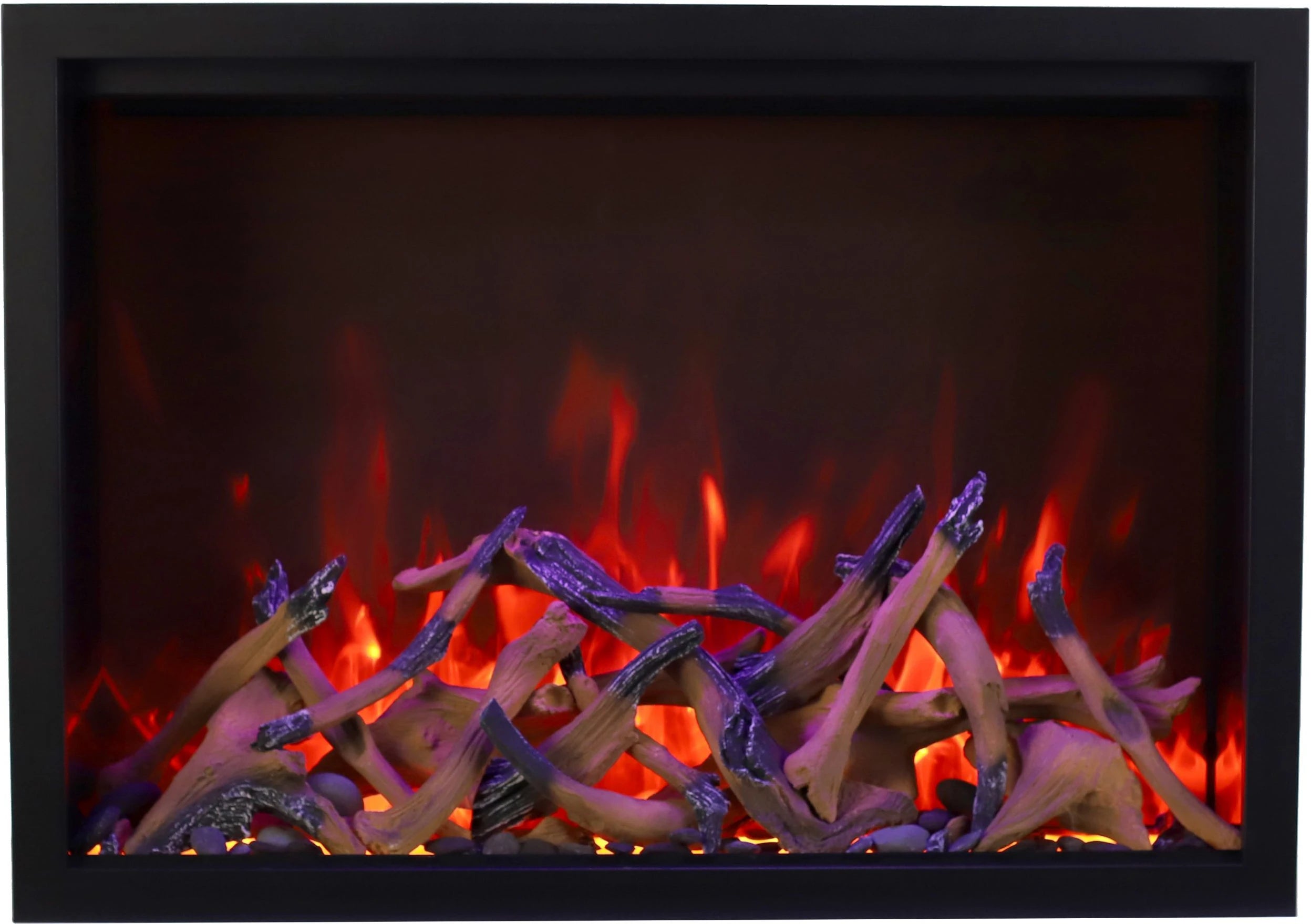 Remii Smart 30” Fireplace – includes a steel trim, glass inlay, 10 piece log set with remote and cord