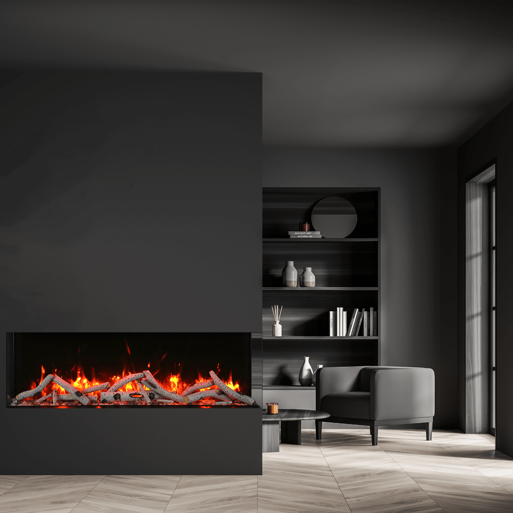 Remii 72" 3 Sided Electric Fireplace – 10 5/8" Depth